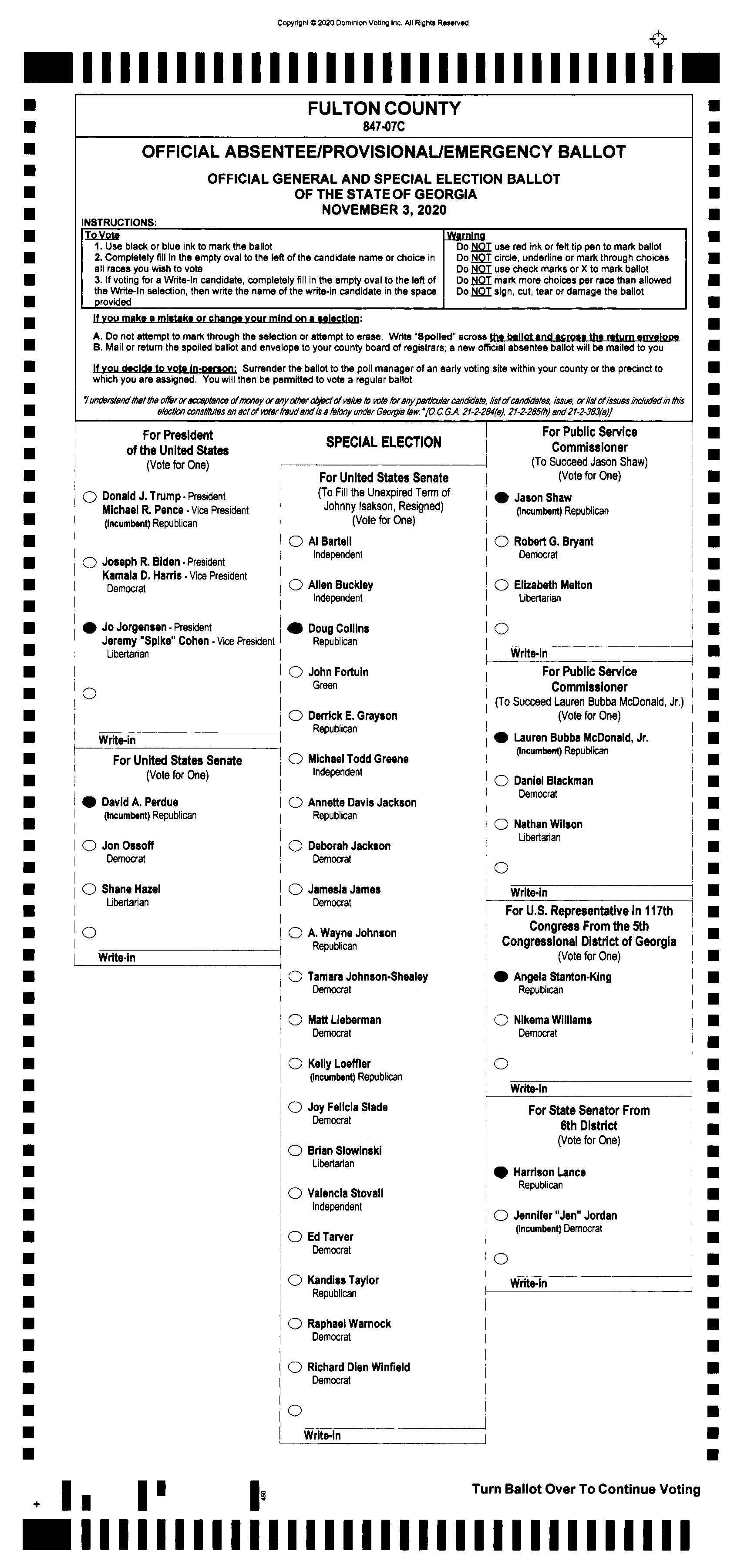 Doubled Ballot